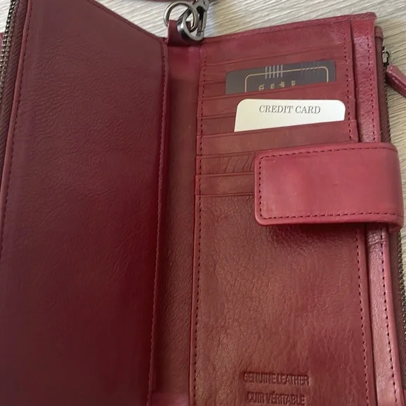 Rachel Rachel Roy burgundy/ maroon leather wallet - Picture 6 of 12